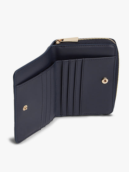 Tommy Hilfiger Stripe Zip Wallet – Navy/Gold