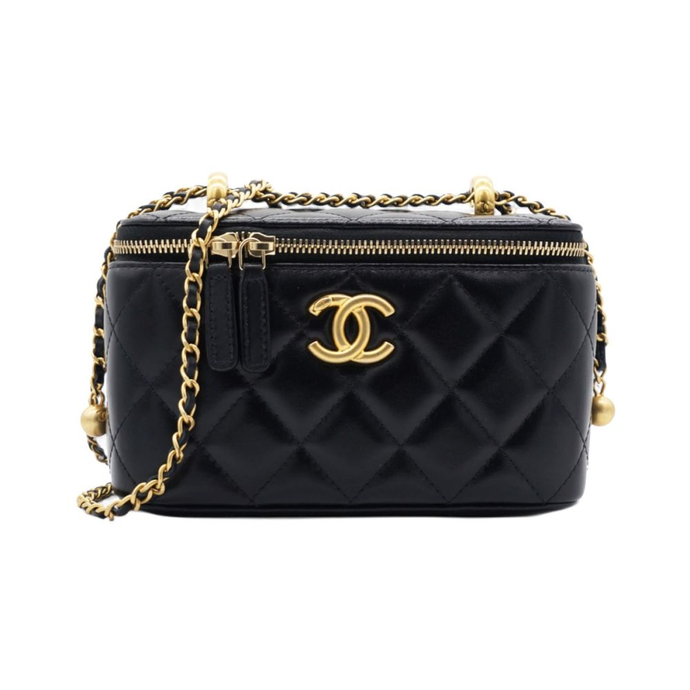 Chanel Vanity Case Bag – Quilted Leather, Gold-Tone Hardware