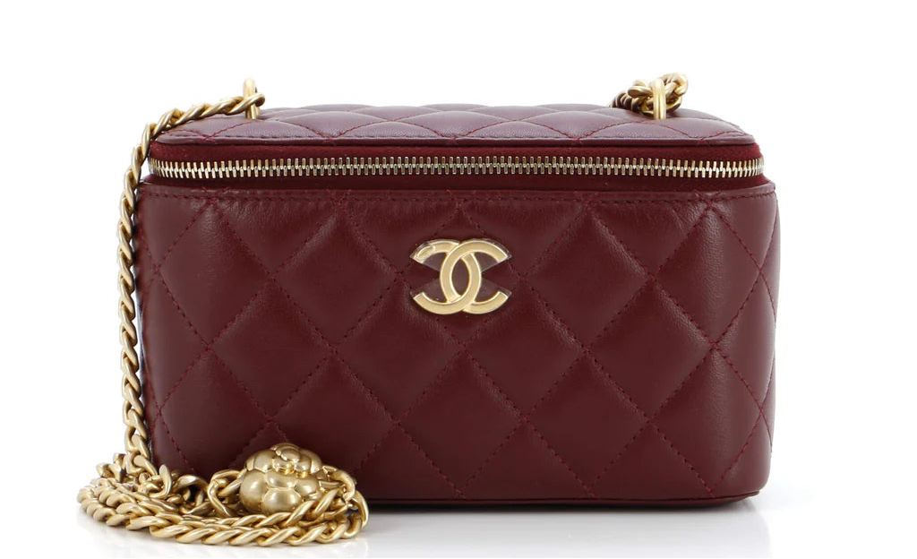 Chanel Vanity Case Bag – Quilted Leather, Gold-Tone Hardware