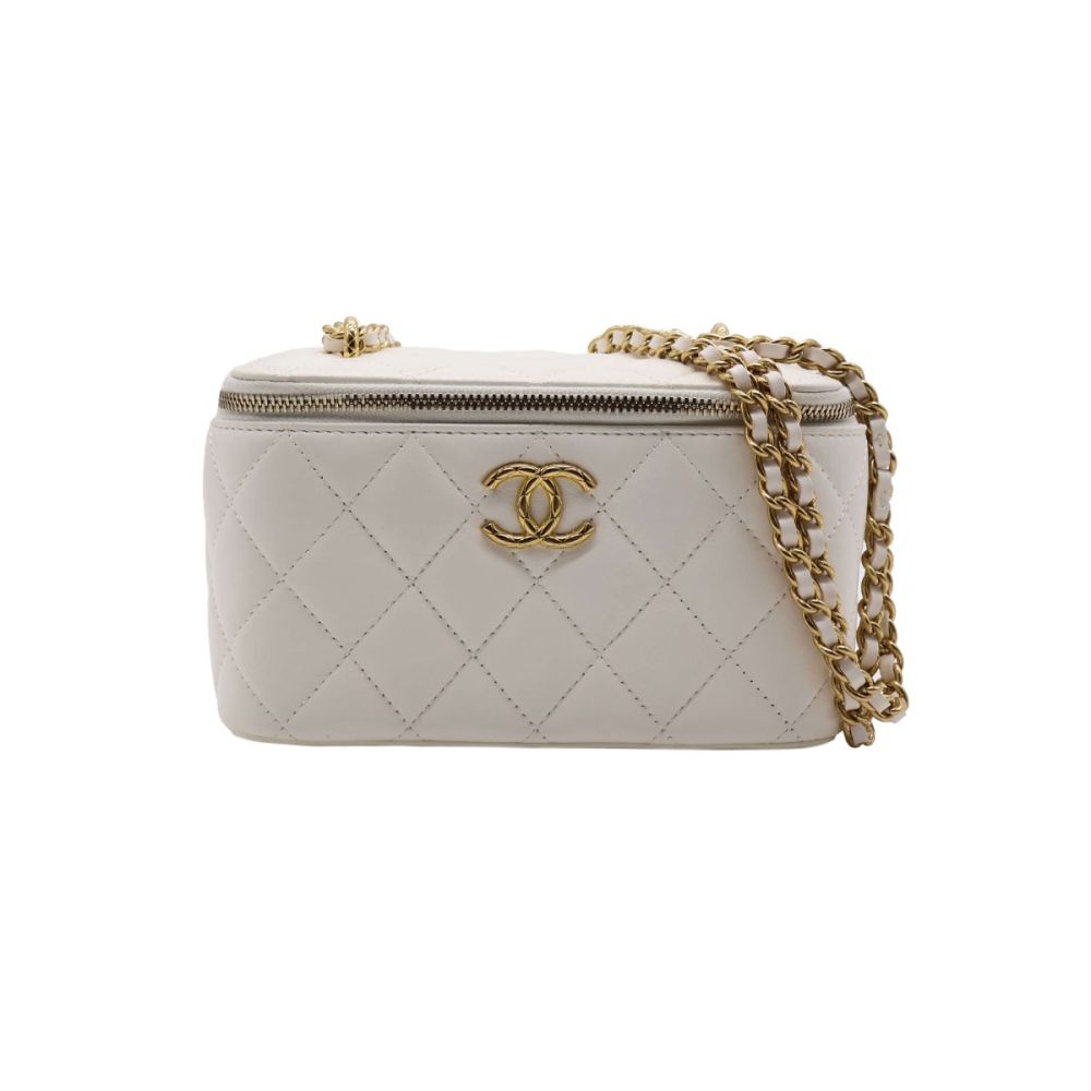 Chanel Vanity Case Bag – Quilted Leather, Gold-Tone Hardware